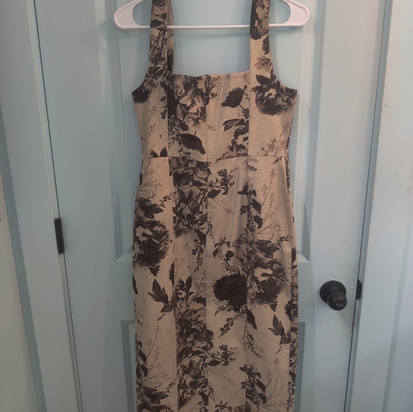 Karen Millen Gold Jacquard cocktail dress, size 10 - Picture 6 of 7